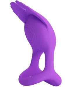Alternative view of PRETTY LOVE - SILAS VIBRANT PENIS RING 7 VIBRATIONS PURPLE SILICONE
