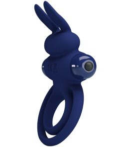 PRETTY LOVE - DAREY DOUBLE VIBRATING RING RABBIT BLUE - slika 2