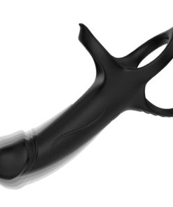 ARMONY - DILDO WITH RING & VIBRATOR BLACK - slika 3