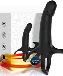 ARMONY - DILDO WITH RING & VIBRATOR BLACK