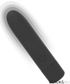 Alternative view of BLACK & SILVER - GERI USB RECHARGEABLE VIBRATING BULLET 8 VIBRATIONS BLACK 10 X 2.2 CM