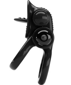 PRETTY LOVE - PASSIONATE RING DOUBLE VIBRATING RING + CLITORIS STIMULATOR BLACK - slika 2