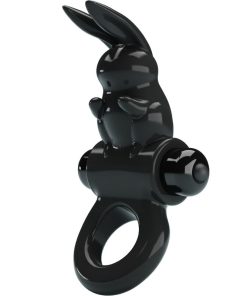 PRETTY LOVE - EXCITING RING RABBIT VIBRATOR RING 10 VIBRATIONS BLACK