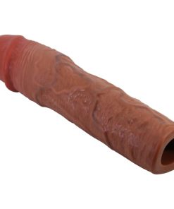 PRETTY LOVE - STEVENSON PENIS SLEEVE WITH 7.6 CM EXTENSION MULATTO - slika 3