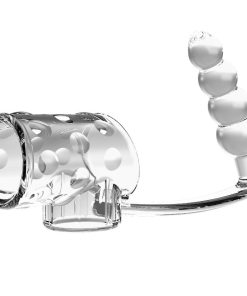 Alternative view of PRETTY LOVE - PENIS SLEEVE WITH ANAL PLUG TRANSPARENT