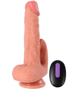 Alternative view of SHEQU - HAYDEN DILDO AND CLITORIS STIMULATOR WITH VIBRATION AND REMOTE CONTROL 16 CM