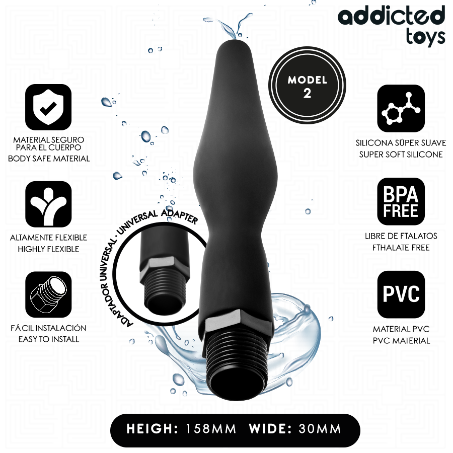 ADDICTED TOYS - ANAL CLEANER WITH UNIVERSAL ADAPTER MODEL 2 - slika 2