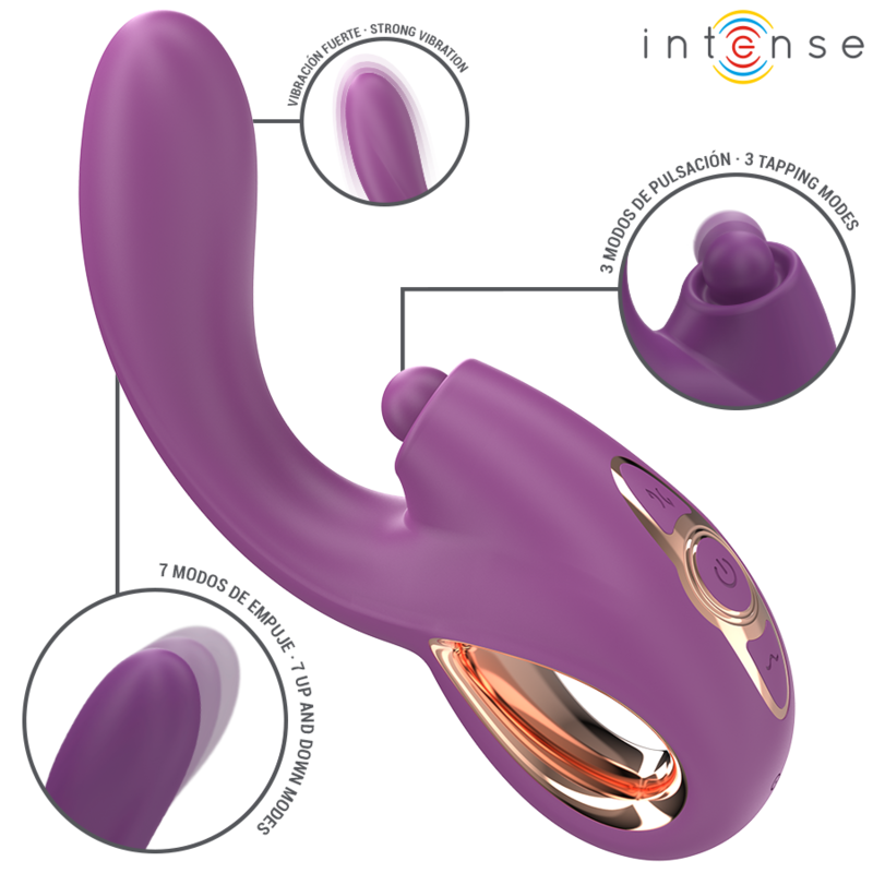 INTENSE - LALI MULTIFUNCTION G-SPOT VIBRATOR TAPPING & THRUST & VIBRATION PURPLE - slika 2