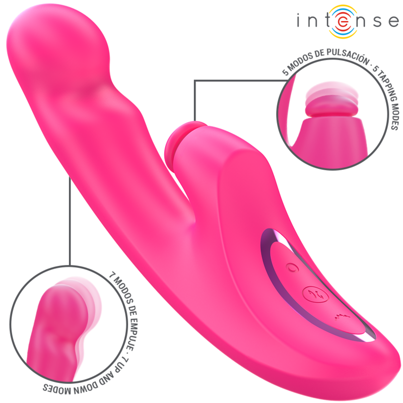 INTENSE - EMI VIBRATOR 13.5 CM MULTIFUNCTION 3 IN 1 10 VIBRATIONS PINK - slika 2