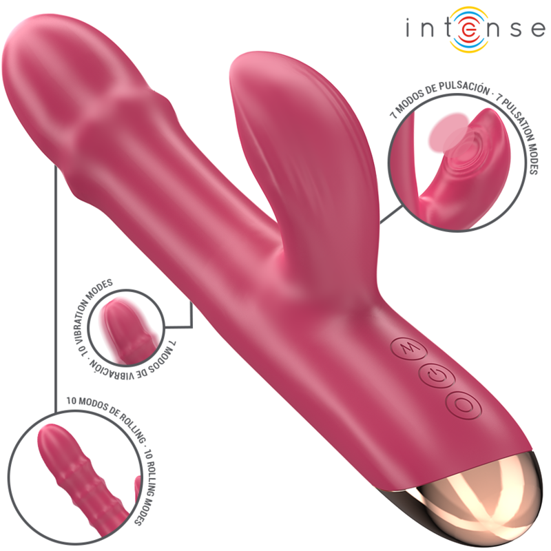 INTENSE - CHLOE MULTIFUNCTION VIBRATOR 3 IN 1 RED - slika 2