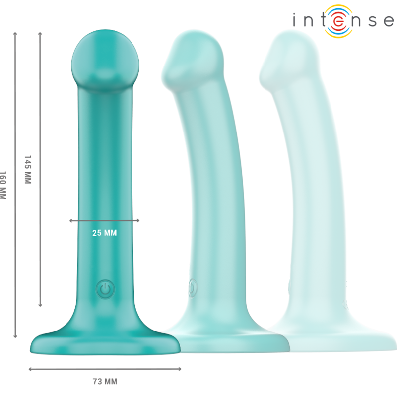 INTENSE - KATIE VIBRATOR WITH SUCTION CUP 10 VIBRATIONS BLUE REMOTE CONTROL - slika 3