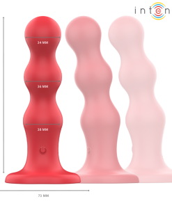 INTENSE - CODY VIBRATOR WITH SUCTION CUP RED REMOTE CONTROL - slika 3
