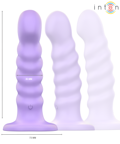 INTENSE - BRENDA VIBRATOR SIZE M SPIRAL DESIGN 10 VIBRATIONS PURPLE REMOTE CONTROL - slika 3
