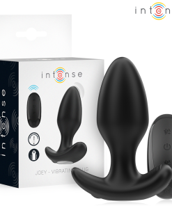 INTENSE - JOEY ANAL PLUG 10 VIBRATIONS BLACK REMOTE CONTROL