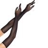 LEG AVENUE - OPERA LONG FISHNET GLOVES BLACK