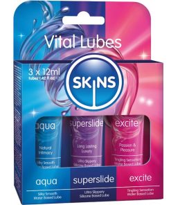 SKINS - VITAL LUBES KIT AQUA, SUPERSLIDE & EXCITE LUBRICANTS 3 x 12 ML