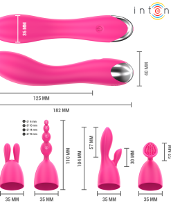 INTENSE - CHER VIBRATOR WITH 20 PATTERNS AND INTERCHANGEABLE HEADS - slika 3