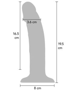 GET REAL - REALISTIC SILICONE VIBRATING DILDO PURPLE 19.5 CM - slika 3