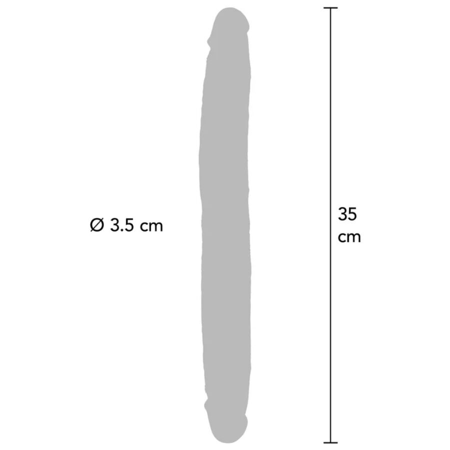 GET REAL - DOUBLE-ENDED SILICONE DILDO CARAMEL 35 CM - slika 3