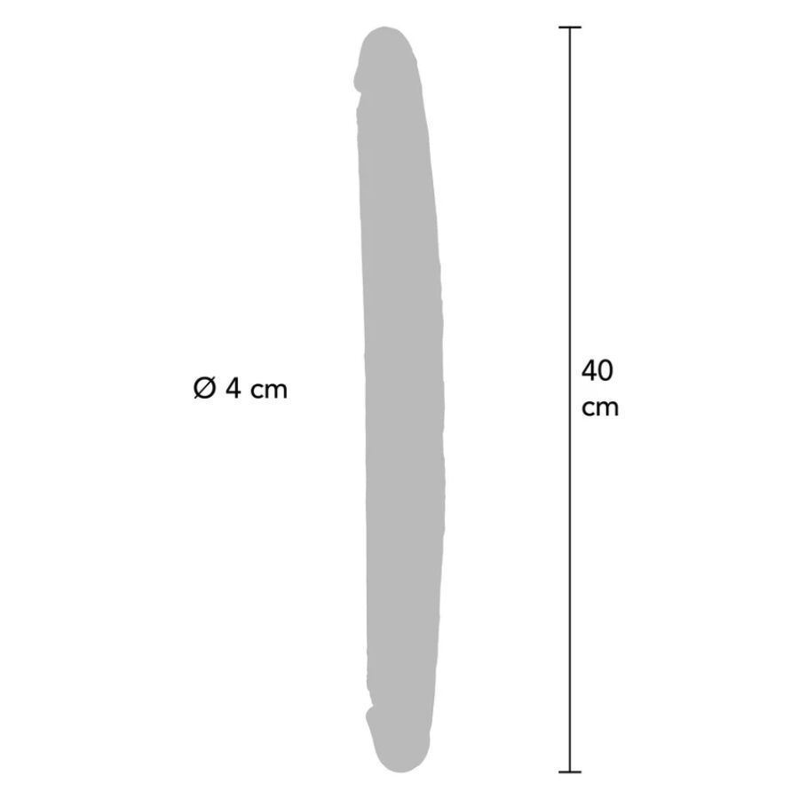 GET REAL - DOUBLE-ENDED SILICONE DILDO CARAMEL 40 CM - slika 3