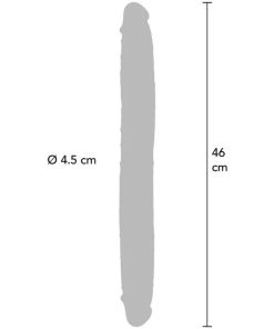 GET REAL - DOUBLE-ENDED SILICONE DILDO CARAMEL 46 CM - slika 3