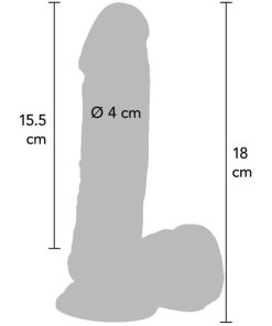 GET REAL - DILDO 18 CM WITH BALLS VIBRATOR SKIN - slika 3
