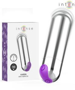 INTENSE - KAREN MINI RECHARGEABLE VIBRATING BULLET SILVER
