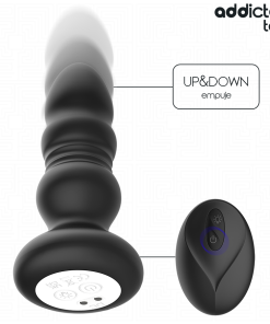 ADDICTED TOYS - THRUSTING VIBRATING ANAL PLUG, LED LIGHT REMOTE CONTROL - slika 3