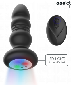Alternative view of ADDICTED TOYS - THRUSTING VIBRATING ANAL PLUG, LED LIGHT REMOTE CONTROL
