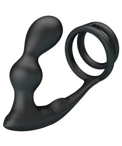 MR PLAY - VIBRATING ANAL PLUG WITH PENIS RING REMOTE CONTROL - slika 3