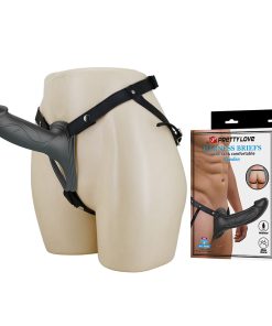 Alternative view of PRETTY LOVE - LANDON BLACK VIBRATING STRAP-ON