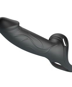 PRETTY LOVE - LANDON BLACK VIBRATING STRAP-ON - slika 3