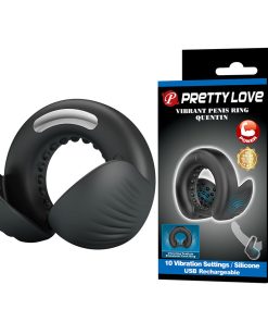 PRETTY LOVE - QUENTIN PENIS RING WITH TESTICULAR STIMULATOR - slika 2