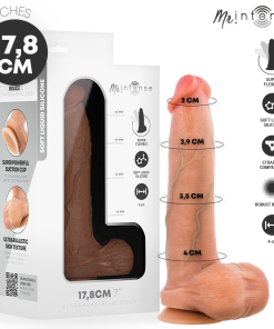 MR INTENSE - BRUCE S SILICONE DILDO WITH TESTICLES 17.8 CM -Ø- 4 CM