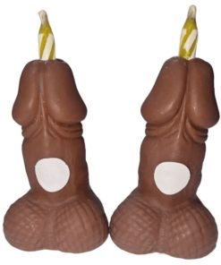DIABLO PICANTE - PENIS BIRTHDAY NUMBER CANDLES DARK TONE 2 UNITS