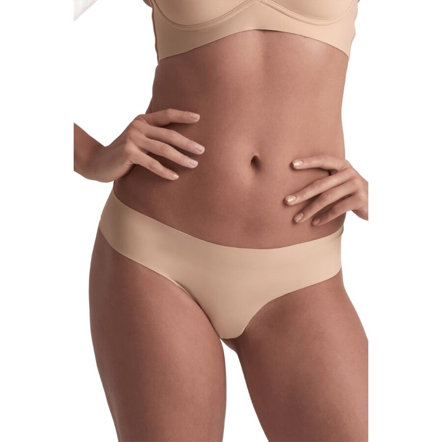 BYE-BRA - INVISIBLE THONG 2 PACK BEIGE & BLACK SIZE XL - slika 2