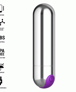 Alternative view of INTENSE - KAREN MINI RECHARGEABLE VIBRATING BULLET SILVER