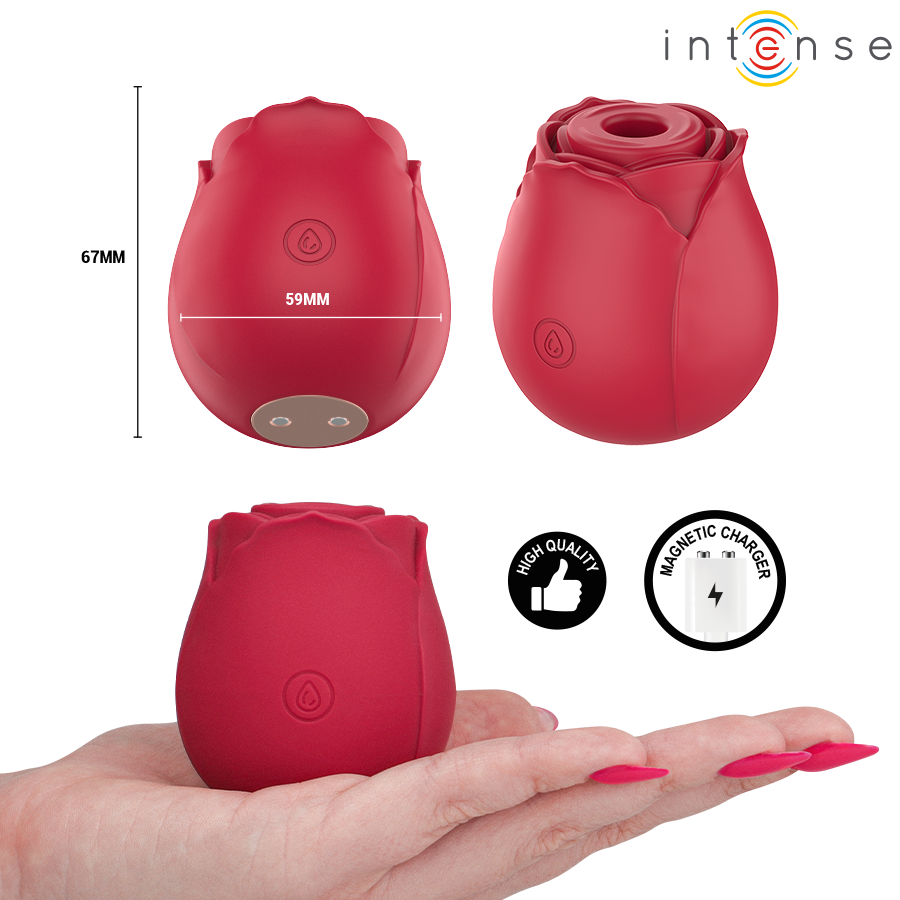 INTENSE - CAMELLIA CLITORAL SUCTION ROSE BY WAVES BORDEAUX - slika 3