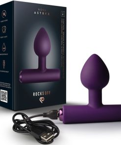 ROCKS-OFF - NOVA ASTRYX RECHARGEABLE PREMIUM & POWERFUL ANAL PLUG 16 FUNCTION PURPLE
