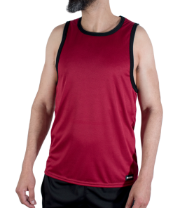 MACHO - CMV003 MAROON GYM T-SHIRT L/XL