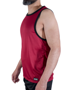 Alternative view of MACHO - CMV003 MAROON GYM T-SHIRT L/XL