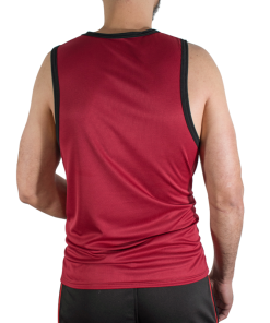 MACHO - CMV003 MAROON GYM T-SHIRT L/XL - slika 3