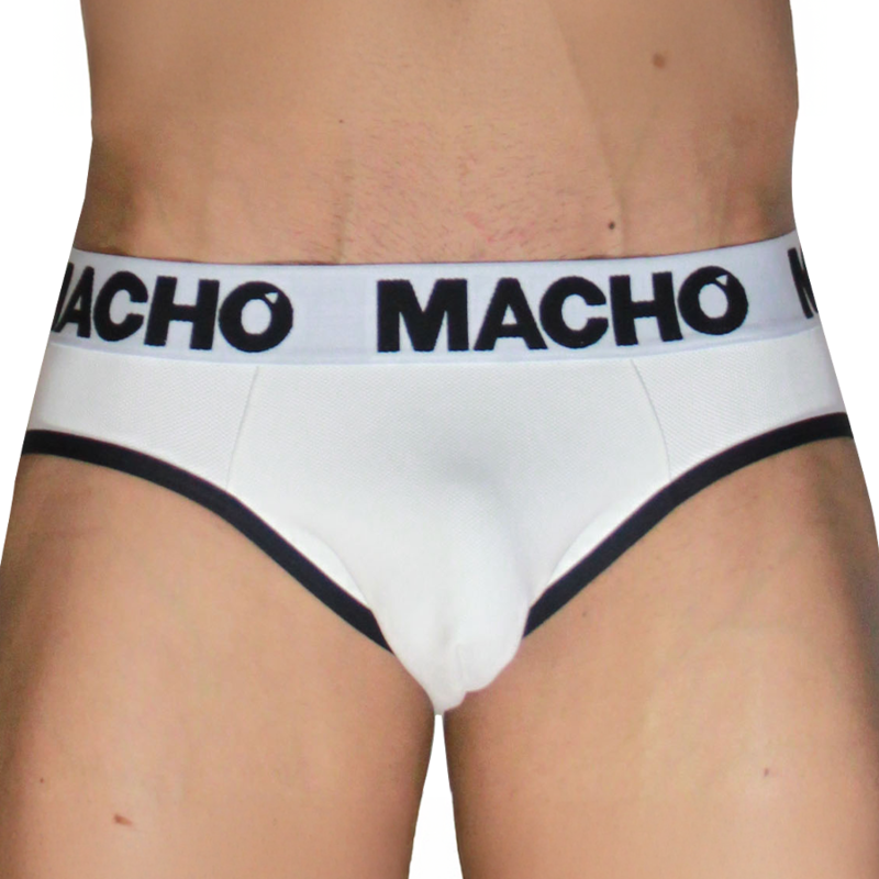 MACHO - MCH006 CLASSIC SLIP WHITE + BLACK L - slika 2