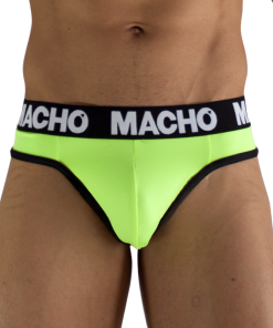 Alternative view of MACHO - MTG001 FLUORESCENT YELLOW THONG SIZE L