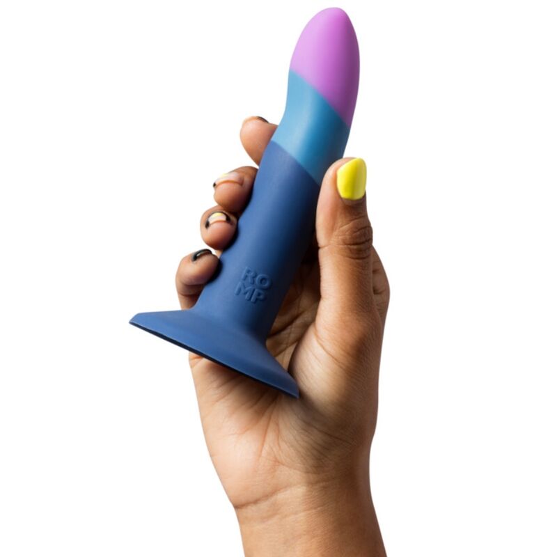 ROMP - PICCOLO SILICONE DILDO WITH TRICOLOR SUCTION CUP 14 CM - slika 3