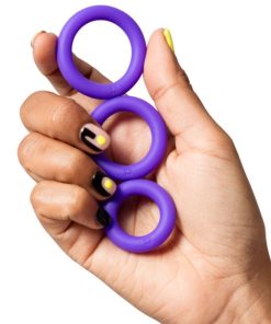 ROMP - REMIX TRIO SET OF 3 PURPLE SILICONE PENIS RINGS - slika 3