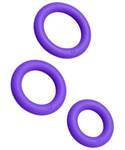 ROMP - REMIX TRIO SET OF 3 PURPLE SILICONE PENIS RINGS