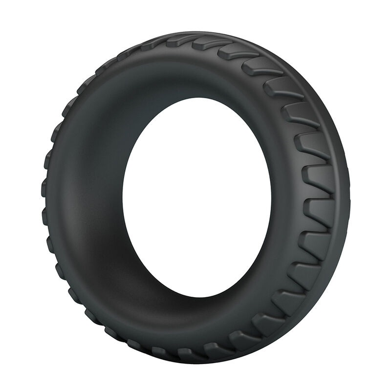 CRAZY BULL - MERRITT TEXTURED SILICONE COCK RING BLACK - slika 2