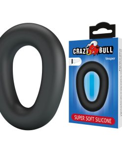 CRAZY BULL - VESPER SUPER SOFT SILICONE COCK RING BLACK