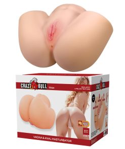 Alternative view of CRAZY BULL - VIVIAN DOUBLE VAGINAL AND ANAL VIBRATING MASTURBATOR FLESH